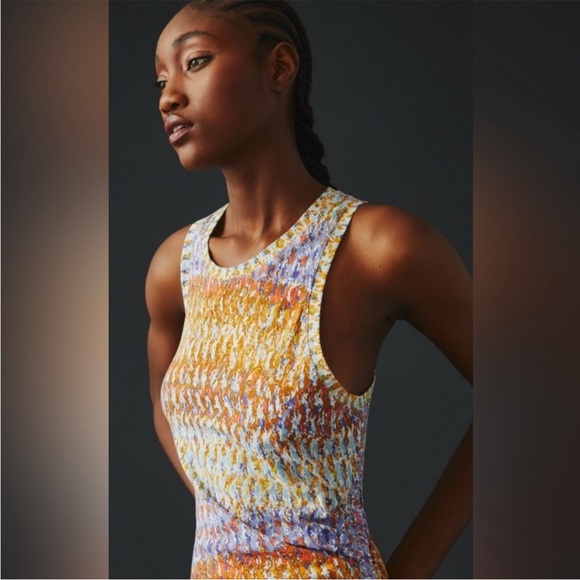 DAILY PRACTICE ANTHROPOLOGIE RACER BACK SIDE RUCHED DRESS - Picture 4 of 15